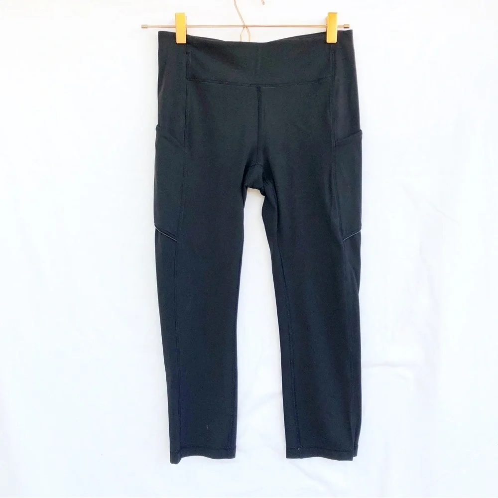 LULULEMON | SPEED UP CROP 21” IN BLACK LEGGINGS SIZE 6